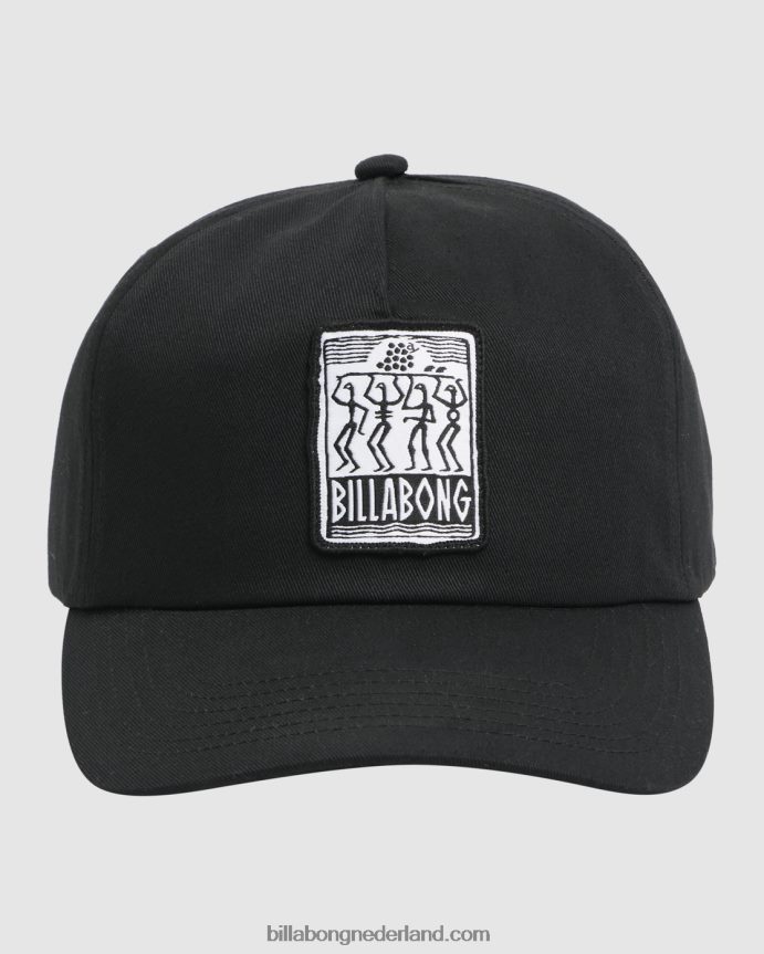 Billabong Heren Pilpeled tribe snapback hoofddeksel clipbackzwart 4D20H775