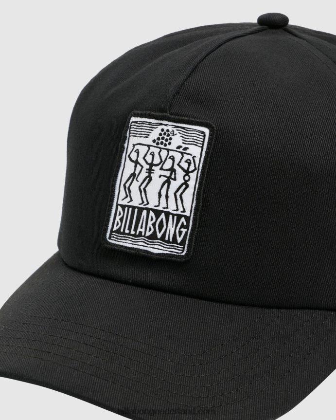 Billabong Heren Pilpeled tribe snapback hoofddeksel clipbackzwart 4D20H775