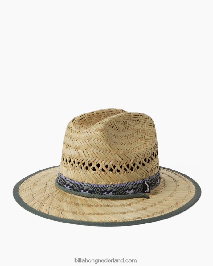 Billabong Heren badmeesterhoed van midden getijden van stroverstandig 4D20H692