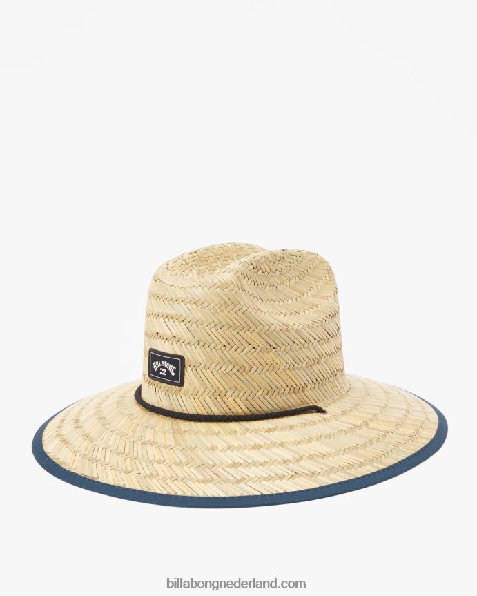 Billabong Heren badmeesterhoed van stro met getijdenprintblauwe waas 4D20H846