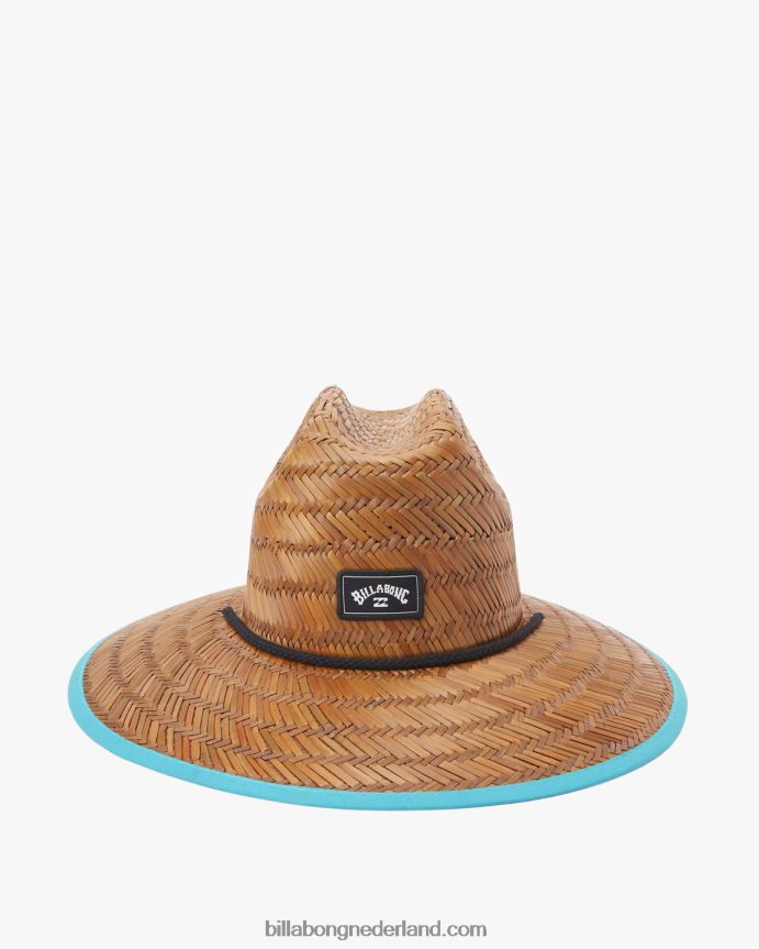 Billabong Heren badmeesterhoed van stro met getijdenprintdonkere munt 4D20H848