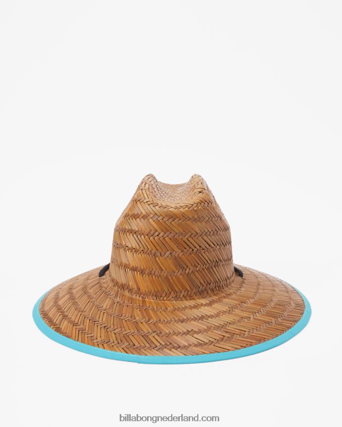 Billabong Heren badmeesterhoed van stro met getijdenprintdonkere munt 4D20H848