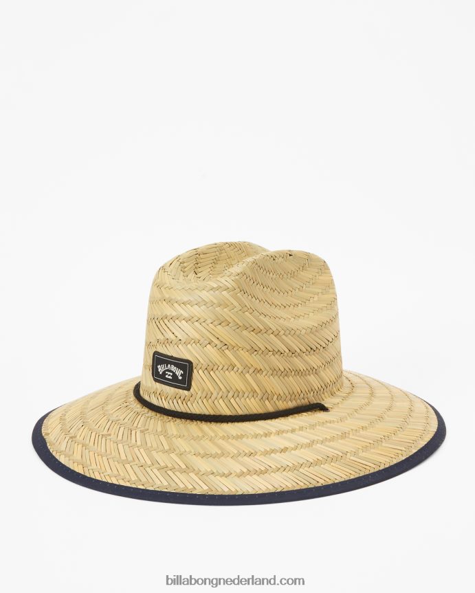 Billabong Heren badmeesterhoed van stro met getijdenprintpastel 4D20H816