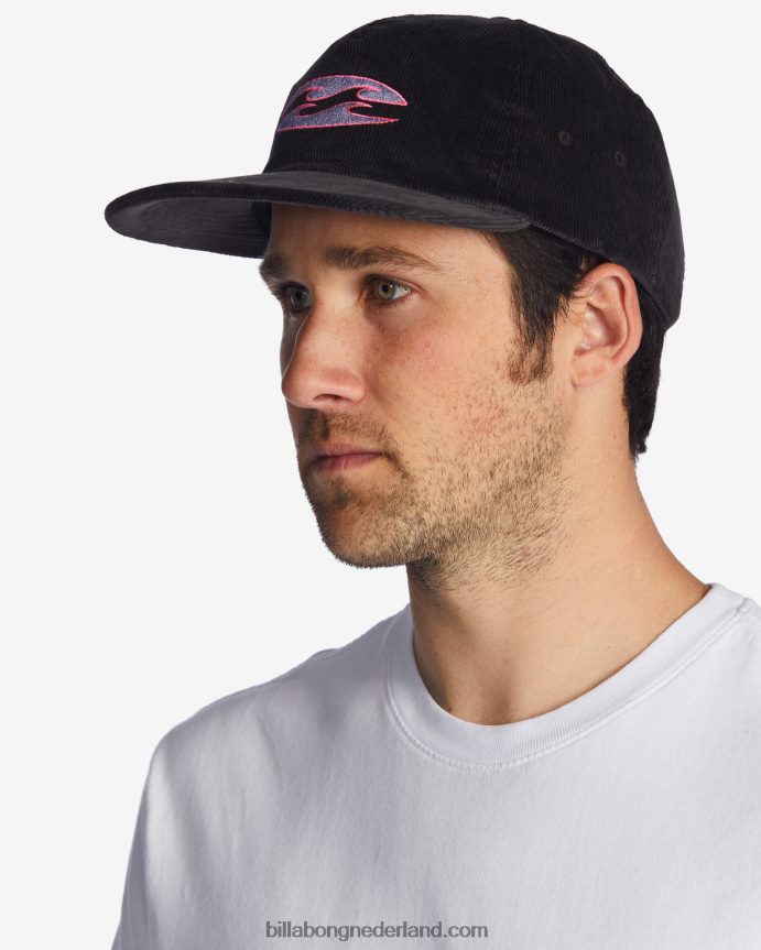 Billabong Heren erfgoed honkbal hoedzwart 4D20H673