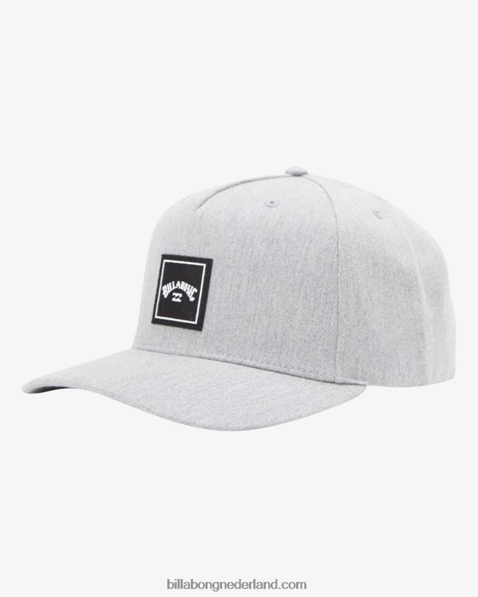 Billabong Heren gestapelde snapback hoedgrijze heide 4D20H826
