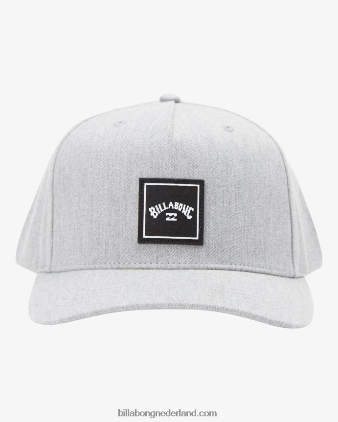 Billabong Heren gestapelde snapback hoedgrijze heide 4D20H826