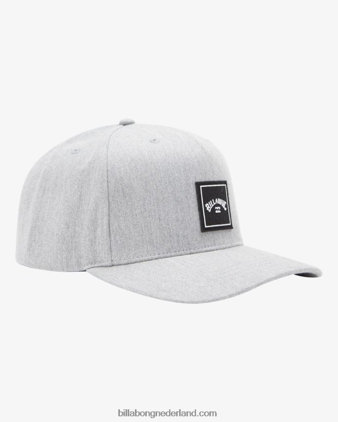 Billabong Heren gestapelde snapback hoedgrijze heide 4D20H826