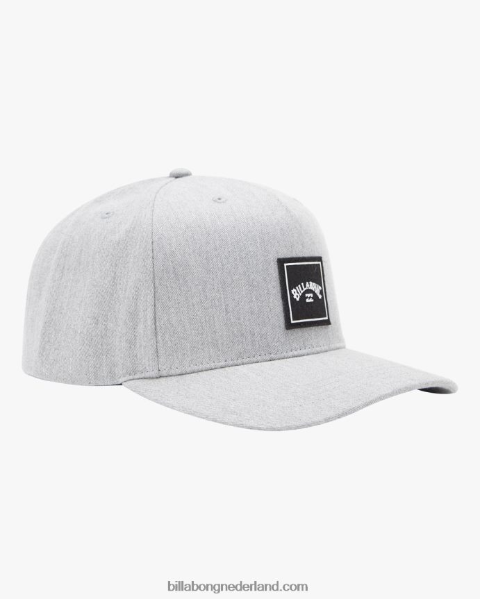 Billabong Heren gestapelde snapback hoedgrijze heide 4D20H826