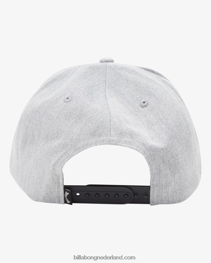 Billabong Heren gestapelde snapback hoedgrijze heide 4D20H826