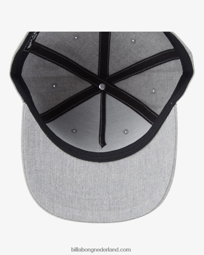 Billabong Heren gestapelde snapback hoedgrijze heide 4D20H826