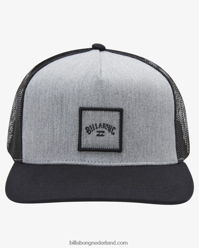 Billabong Heren gestapelde vrachtwagenchauffeurhoedgrijze heide 4D20H769