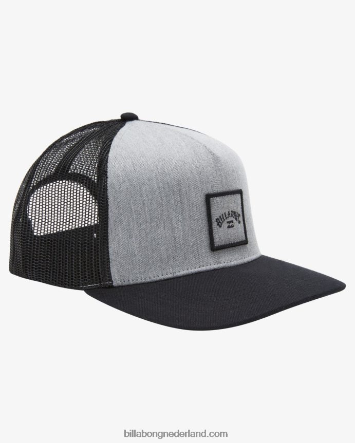 Billabong Heren gestapelde vrachtwagenchauffeurhoedgrijze heide 4D20H769