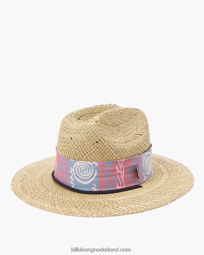 Billabong Heren mai getijden stro badmeester hoedstoffig rood 4D20H869