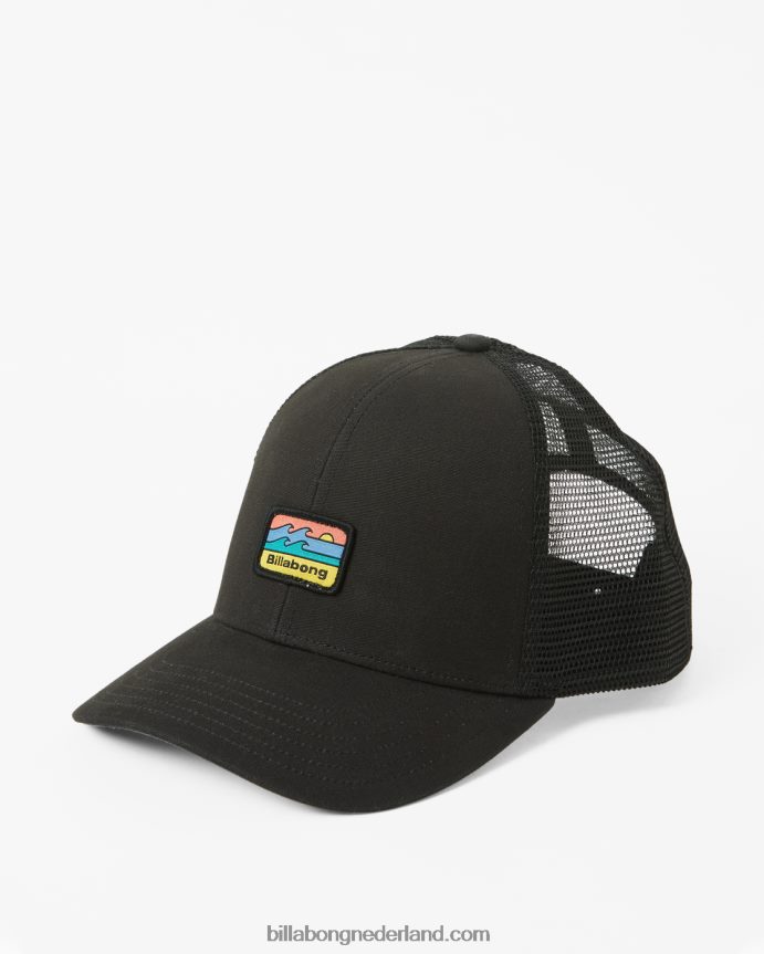 Billabong Heren ommuurde vrachtwagenchauffeurhoedzwart 4D20H814