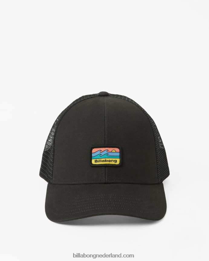 Billabong Heren ommuurde vrachtwagenchauffeurhoedzwart 4D20H814