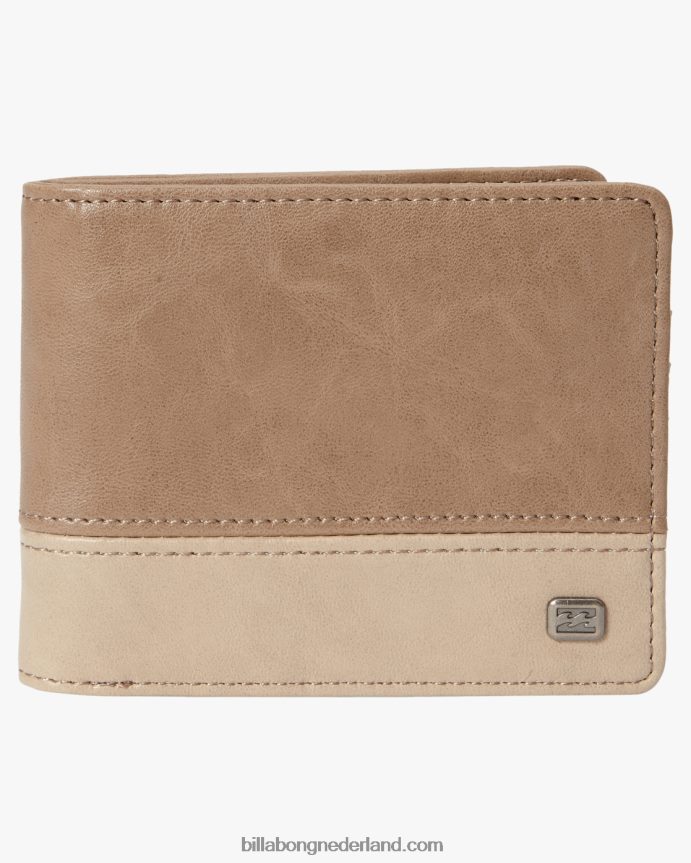 Billabong Heren dimensie faux lederen bi-fold portemonneeklei 4D20H817