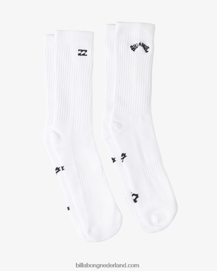 Billabong Heren 2-pack core crew sokkenwit 4D20H730