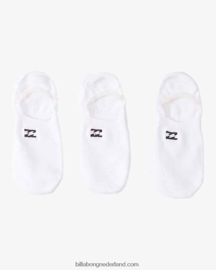Billabong Heren 3-pack core no-show sokkenwit 4D20H704