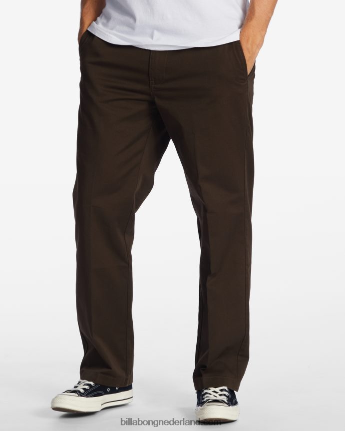 Billabong Heren Carter werkkleding broekdonker bruin 4D20H433