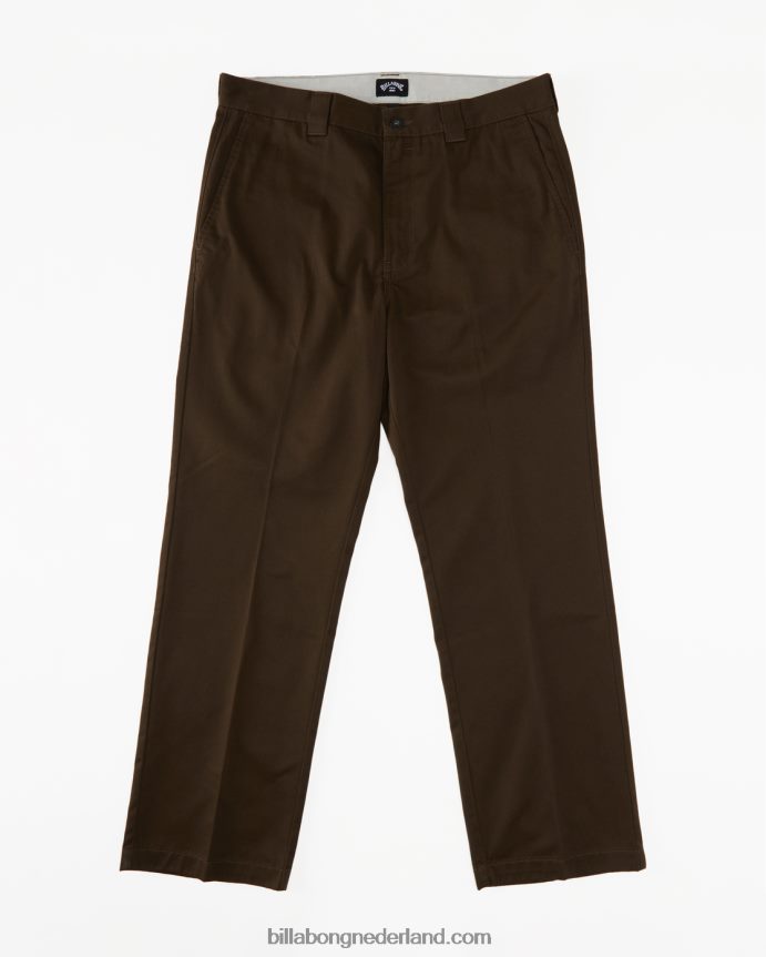 Billabong Heren Carter werkkleding broekdonker bruin 4D20H433