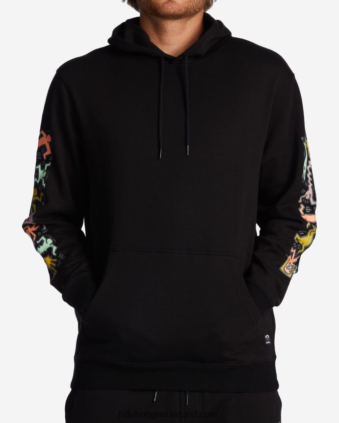Billabong Heren Keith haring jam hoodiezwart 4D20H221