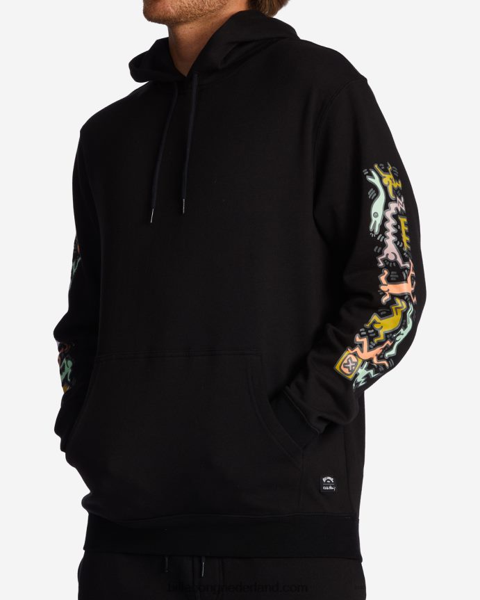 Billabong Heren Keith haring jam hoodiezwart 4D20H221