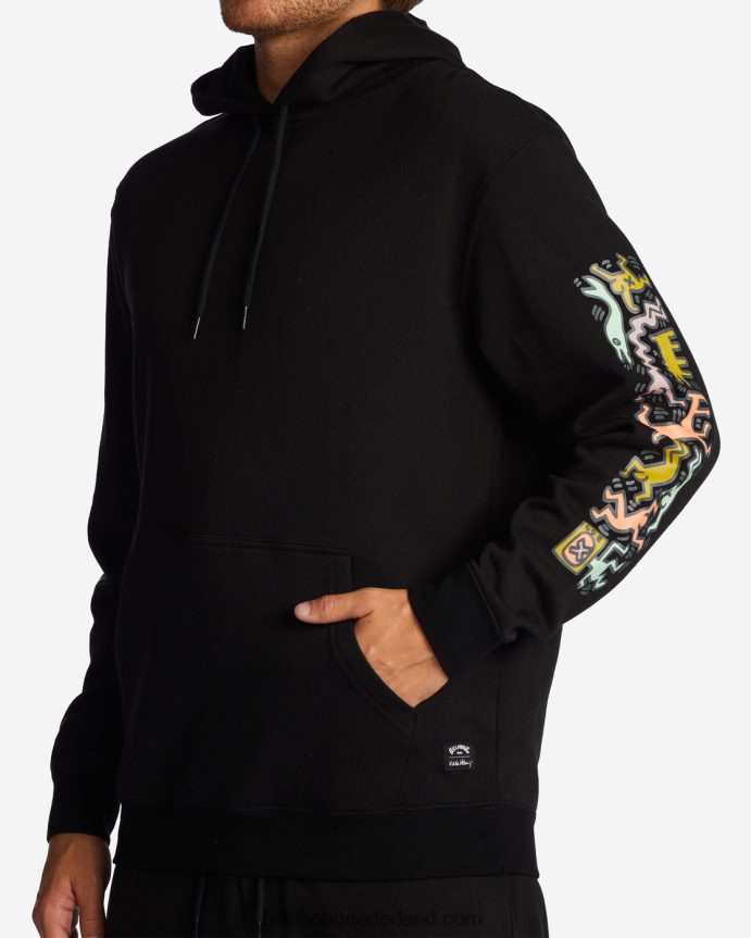 Billabong Heren Keith haring jam hoodiezwart 4D20H221