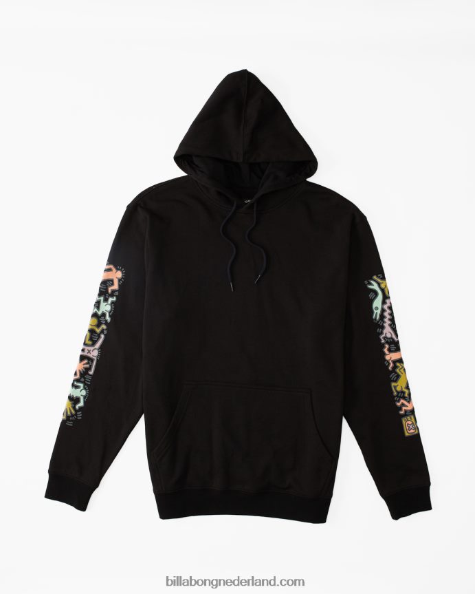 Billabong Heren Keith haring jam hoodiezwart 4D20H221
