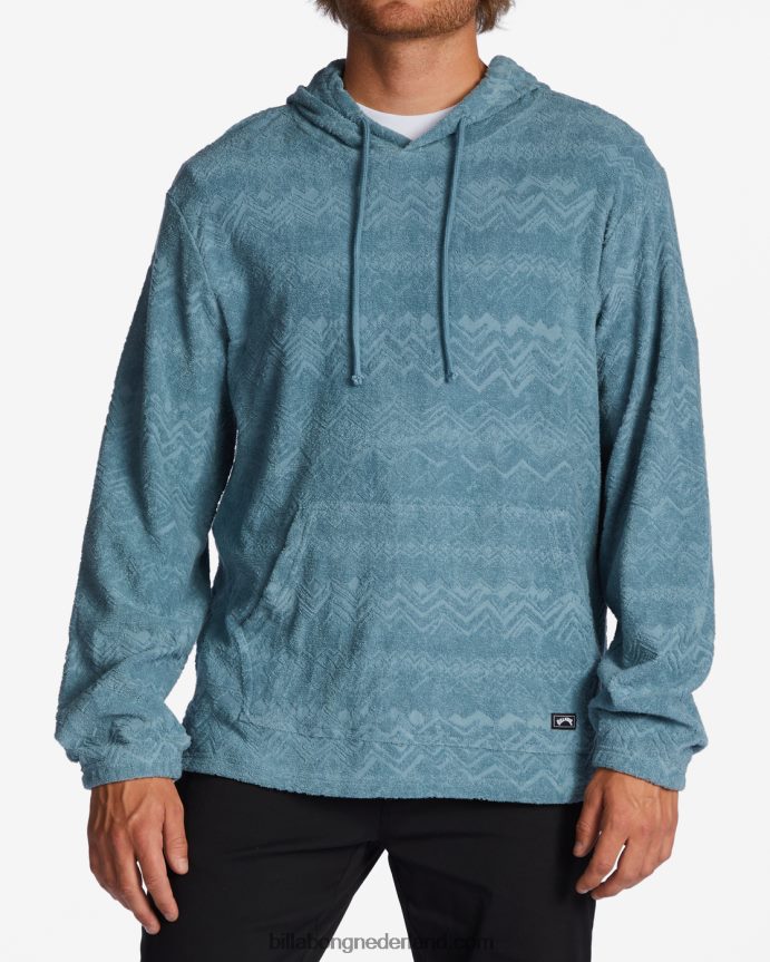 Billabong Heren flecker jacquard pullover hoodierook blauw 4D20H608