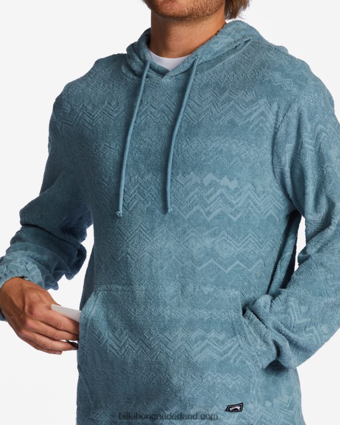 Billabong Heren flecker jacquard pullover hoodierook blauw 4D20H608