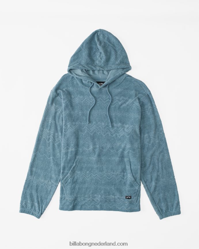 Billabong Heren flecker jacquard pullover hoodierook blauw 4D20H608