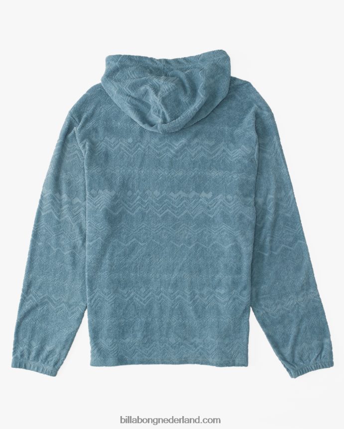Billabong Heren flecker jacquard pullover hoodierook blauw 4D20H608