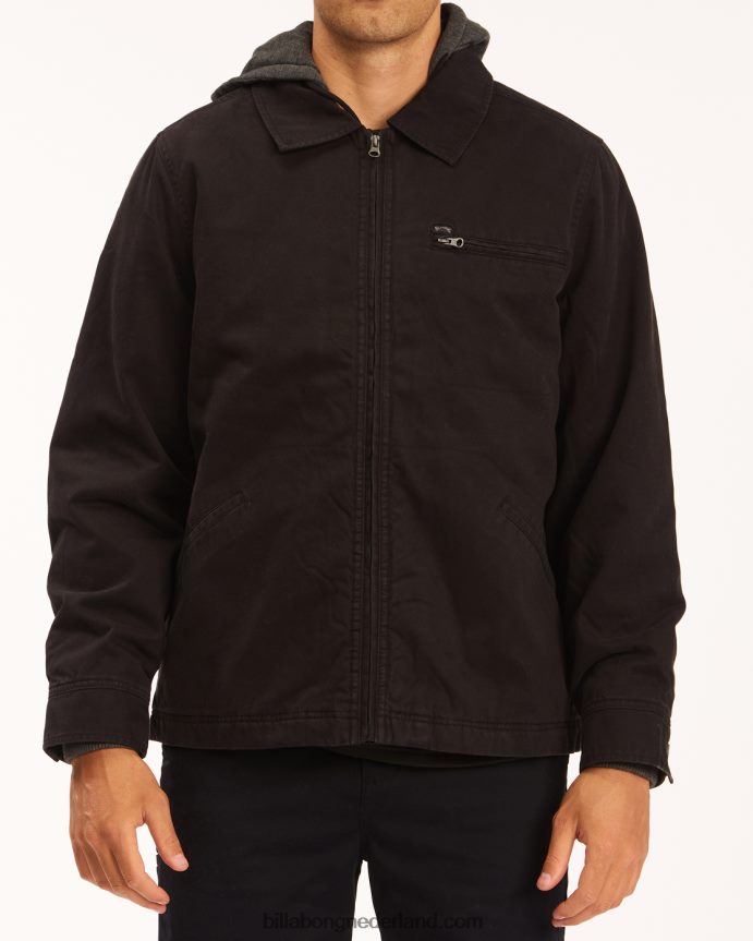 Billabong Heren jack met capuchon van barlowzwart 4D20H282