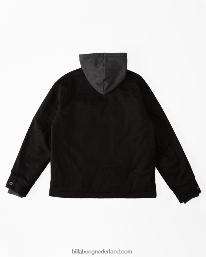 Billabong Heren jack met capuchon van barlowzwart 4D20H282