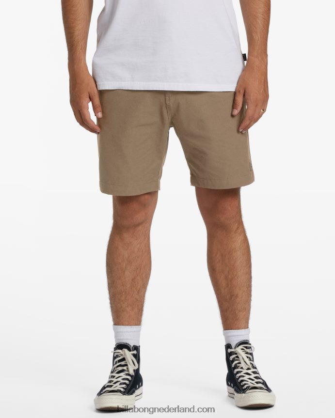 Billabong Heren a/div surftrek plus shorts met organische elastische taille 19''okkernoot 4D20H235