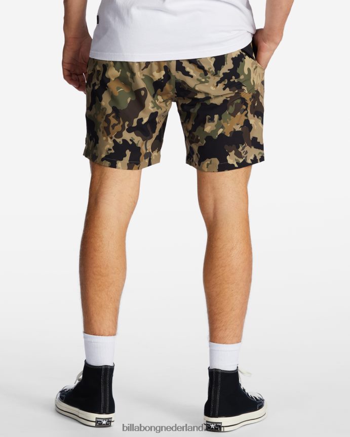 Billabong Heren a/div surftrek shorts met elastische taille 17''camouflage 4D20H470