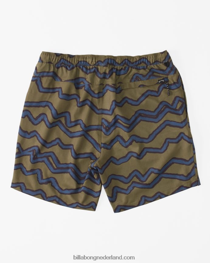 Billabong Heren a/div surftrek shorts met elastische taille 17''olijf 4D20H474