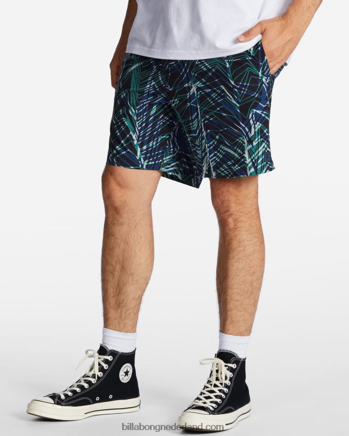 Billabong Heren a/div surftrek shorts met elastische taille 17''ruimte blauw 4D20H461