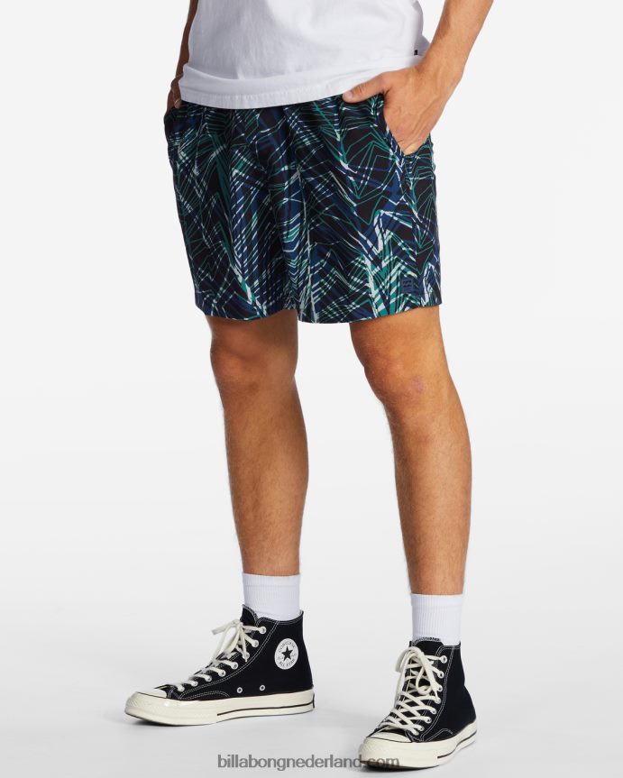 Billabong Heren a/div surftrek shorts met elastische taille 17''ruimte blauw 4D20H461