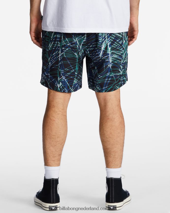 Billabong Heren a/div surftrek shorts met elastische taille 17''ruimte blauw 4D20H461
