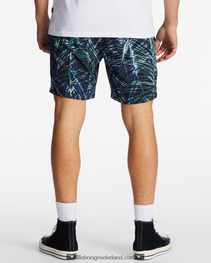 Billabong Heren a/div surftrek shorts met elastische taille 17''ruimte blauw 4D20H461