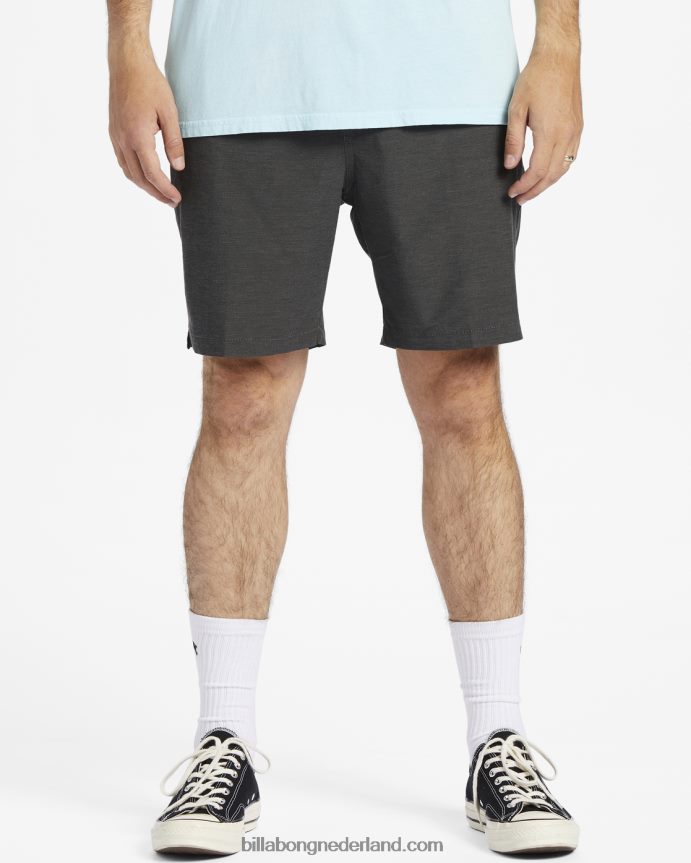 Billabong Heren crossfire elastische taille dompelbroek 18''asfalt 4D20H278