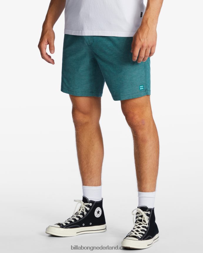 Billabong Heren crossfire elastische taille dompelbroek 18''cyaan 4D20H596