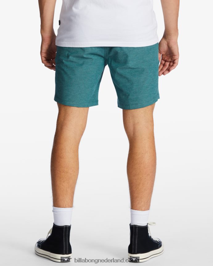 Billabong Heren crossfire elastische taille dompelbroek 18''cyaan 4D20H596