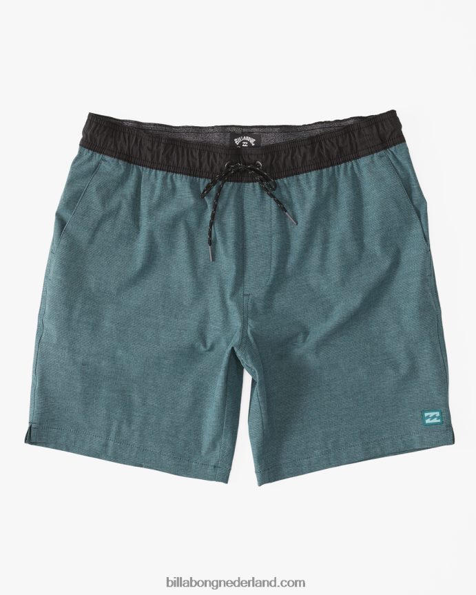 Billabong Heren crossfire elastische taille dompelbroek 18''cyaan 4D20H596