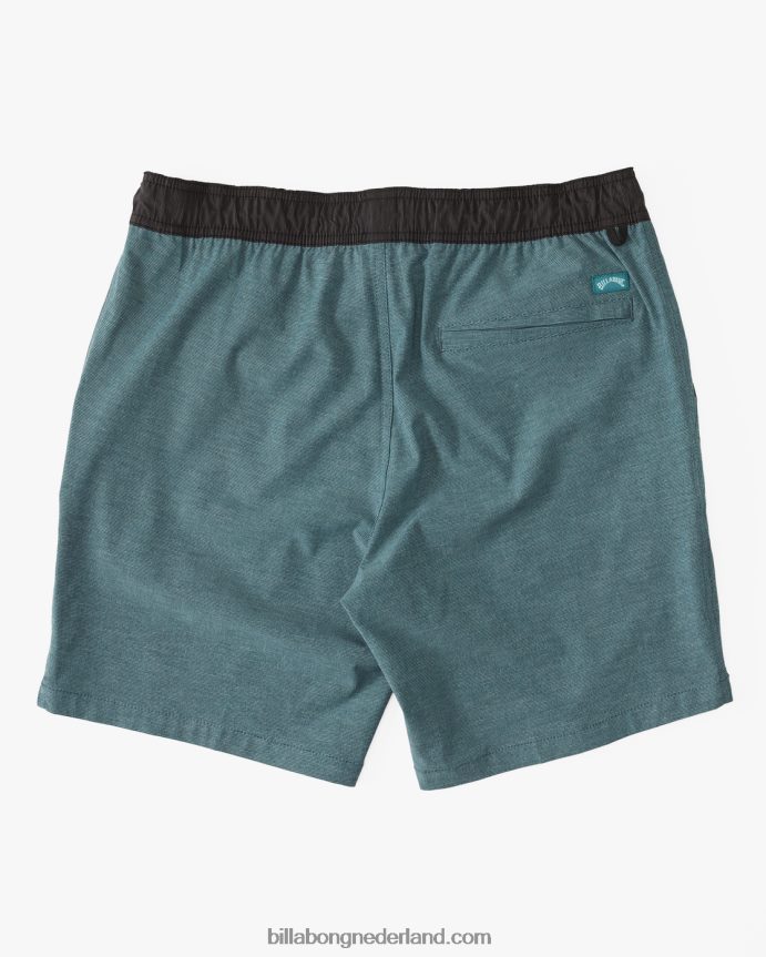 Billabong Heren crossfire elastische taille dompelbroek 18''cyaan 4D20H596