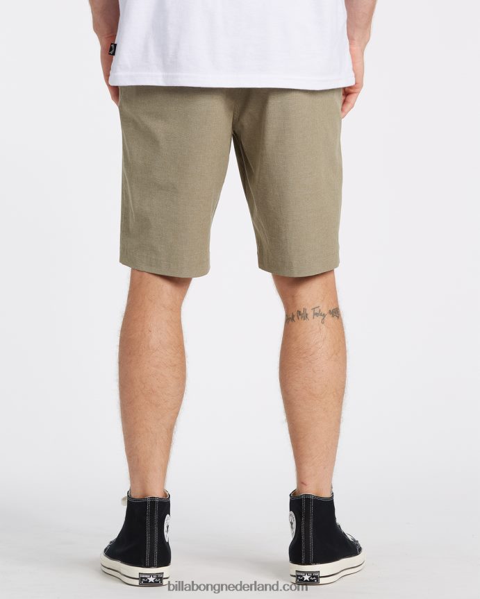 Billabong Heren crossfire mid onderwaterbroek 19''khaki 4D20H273