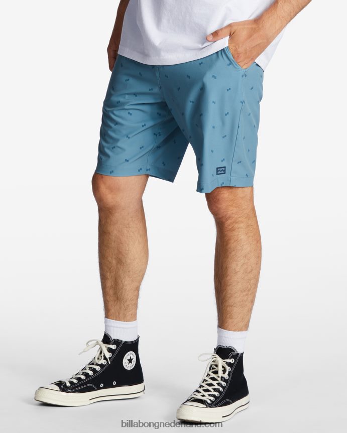 Billabong Heren crossfire midden onderdompelbare 19'' shortgewassen blauw 4D20H254
