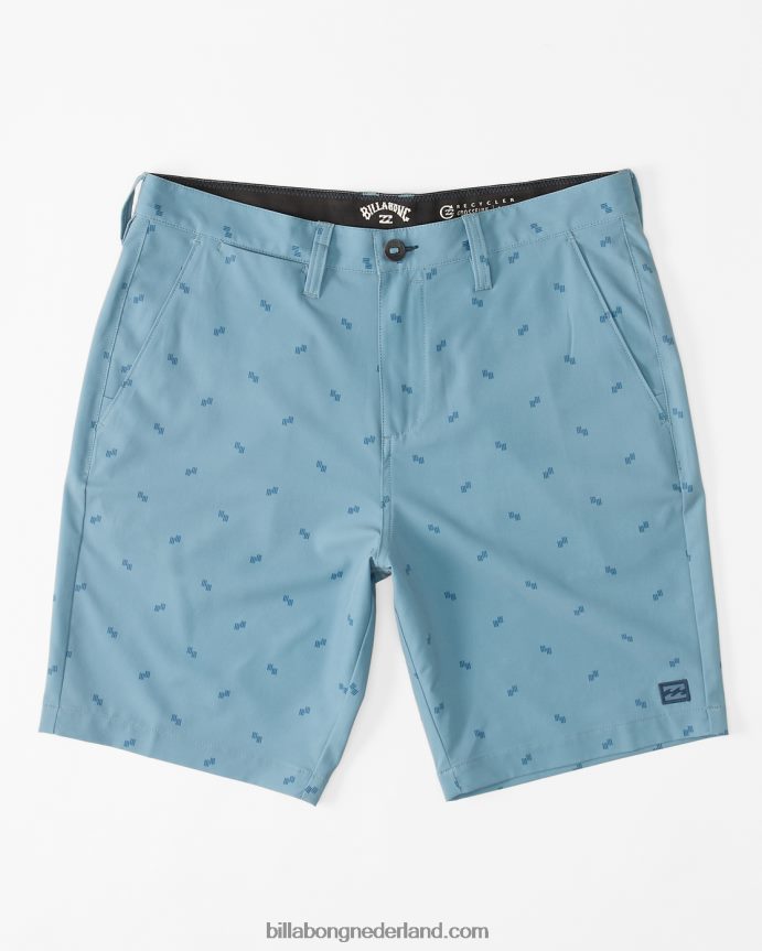 Billabong Heren crossfire midden onderdompelbare 19'' shortgewassen blauw 4D20H254