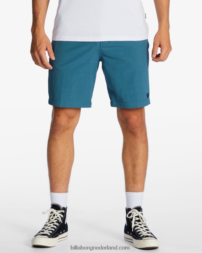 Billabong Heren crossfire solide dompelbroek 20''blauwe lagune 4D20H547